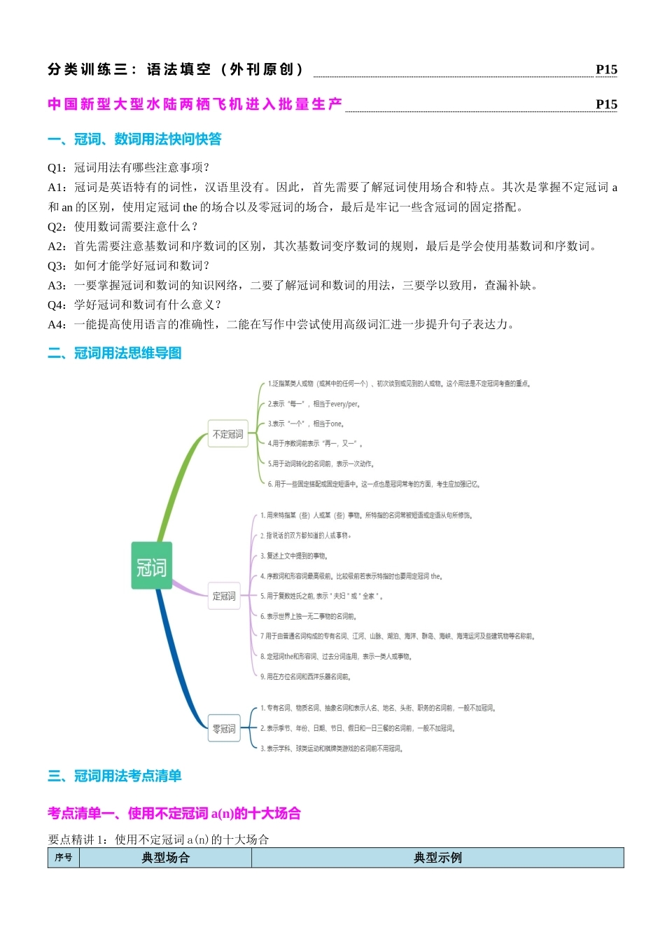 专题20 冠词数词十大类十一个要点（讲案）教师版.docx_第2页
