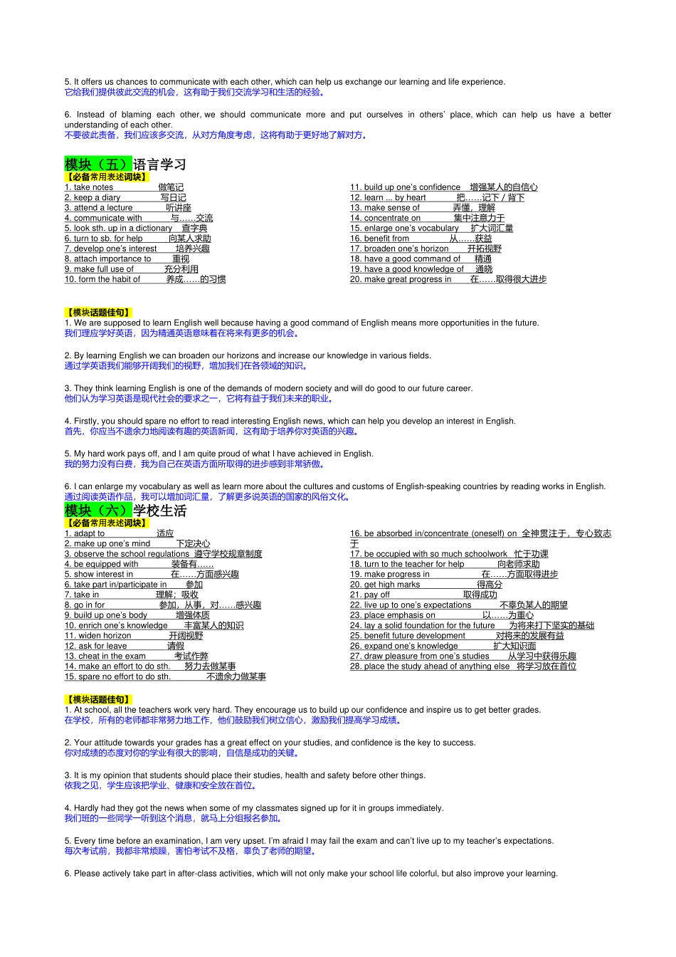 专题22 高中英语写作模块感悟由短语到短句进入表述情境（讲义）- 2024年高考英语写作加油站 -.docx_第3页