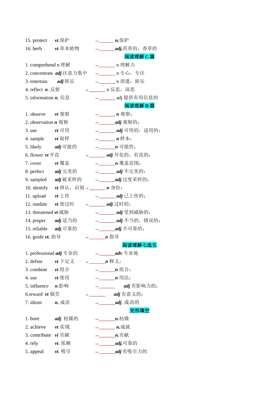 专题83 2024年新课标I卷词汇清单及对点练习  学生版.docx_第2页