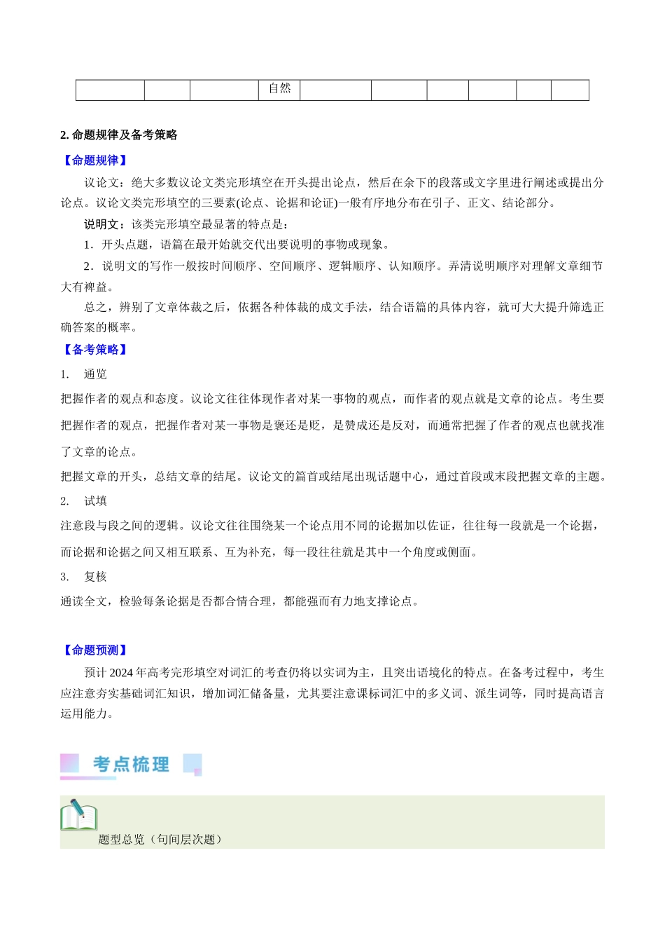 第37讲 完形填空说明文和议论文（核心考点精讲精练）（解析版）.docx_第2页