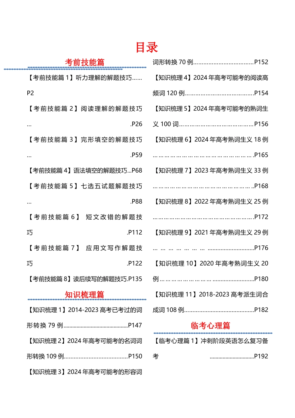 高考英语-2024版实用应试干货(考前最后一课)232页.docx.docx_第1页