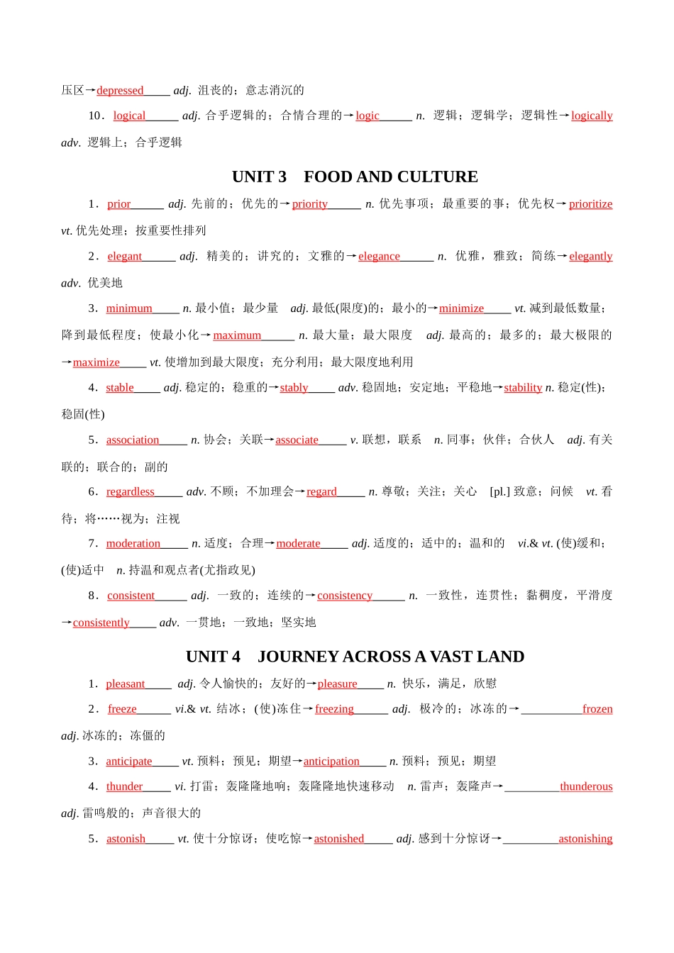 高考英语轮复习基础过关之词性变化归纳与专练（新人教版选择性必修第二册）（解析版）.docx_第2页