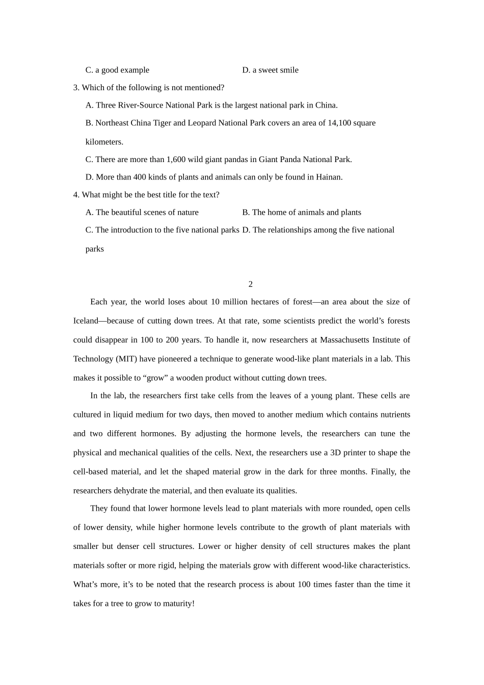 话题拓展07.植树造林与森林保护(原卷版).docx_第2页