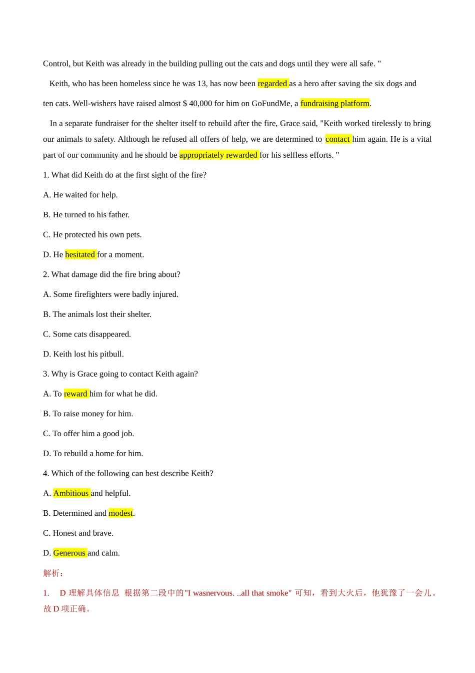 04【生态环保、自然灾害类】阅读理解9篇+语法填空3篇（解析版）-高考英语快速提⾼阅读能⼒之⾼频主题词块速记.docx_第3页