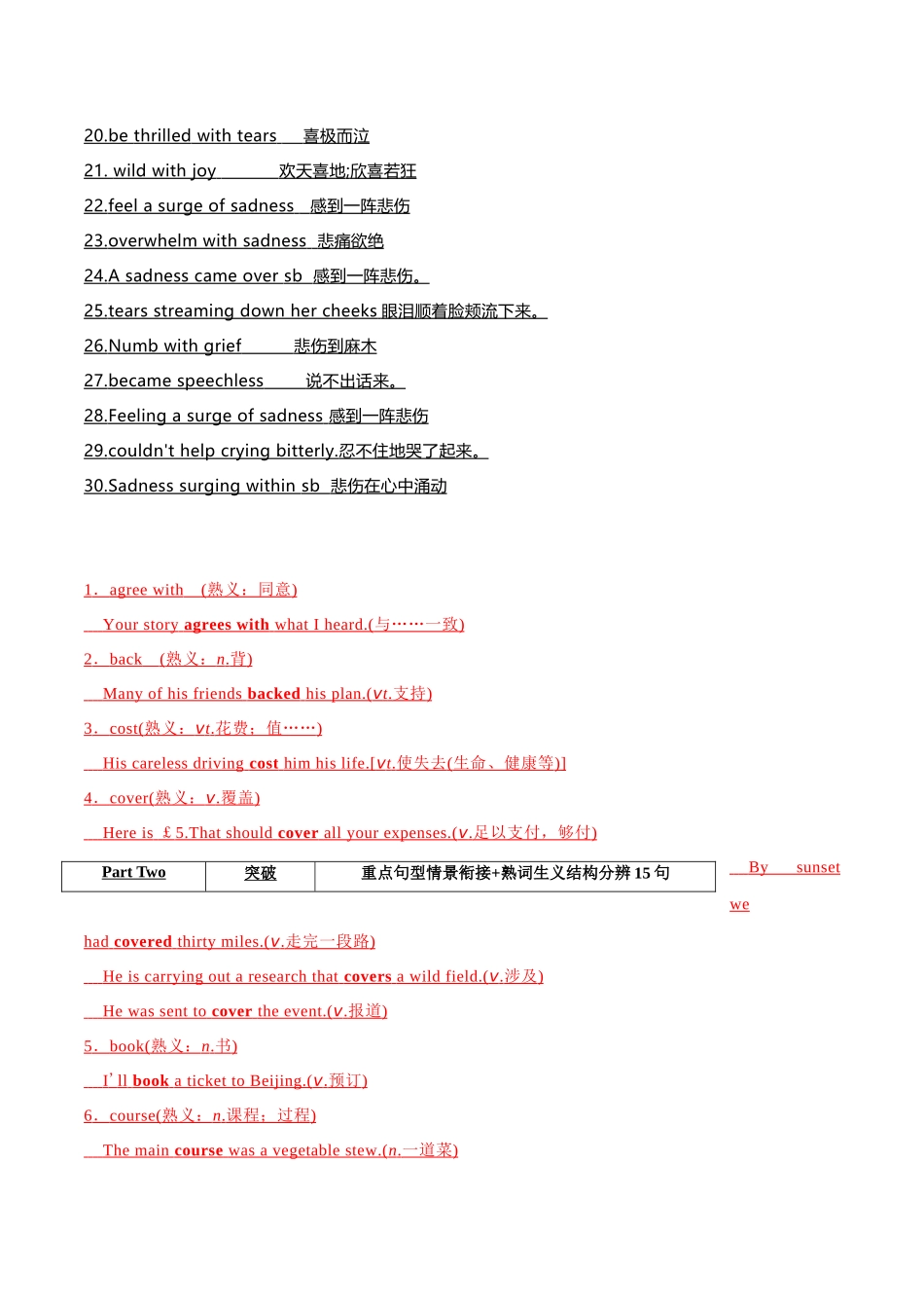 04高频短语切换记忆背涌30+汉泽英30+重要词汇情景20句熟练分辨+高考技巧四题型（解析）.docx_第2页