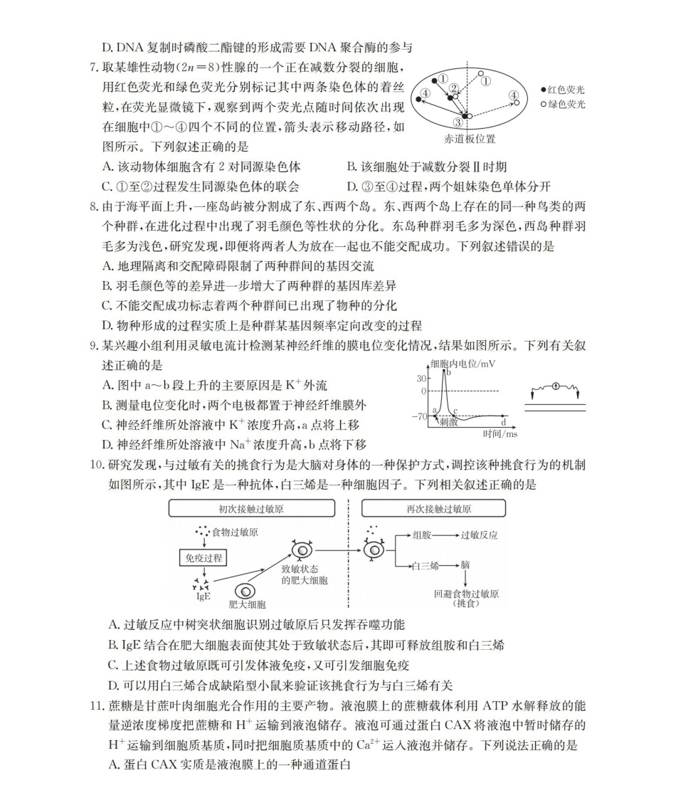 生物(26-205C)青海部分学校金太阳2026届高三上学期12月联考(26-205C)(12月底).pdf_第2页