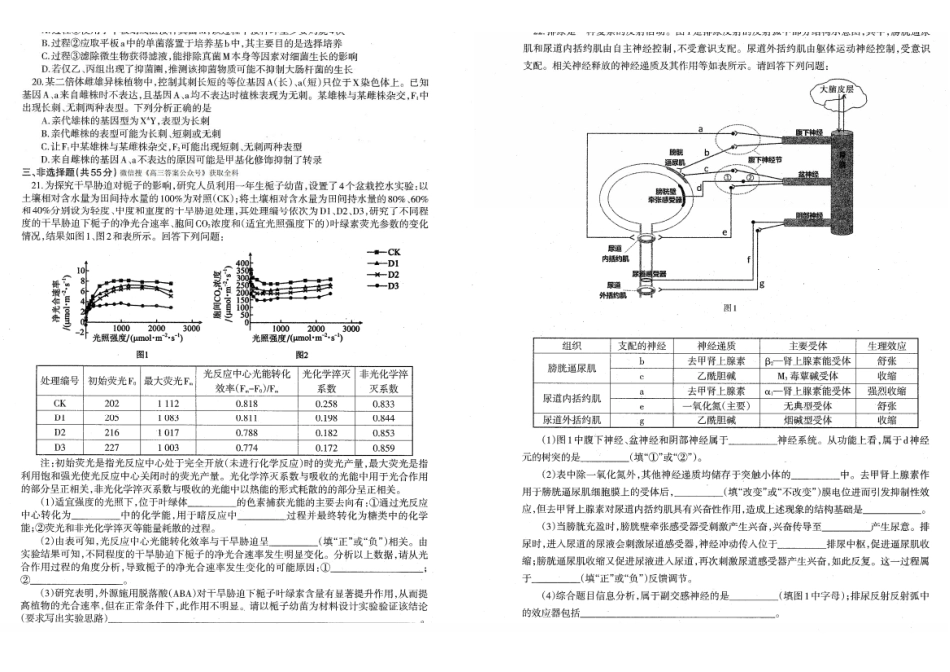 生物【订正重发】辽宁辽南协作校2025-2026学年度上学期高三年级期末考试试题（1.19-1.20）.pdf_第3页