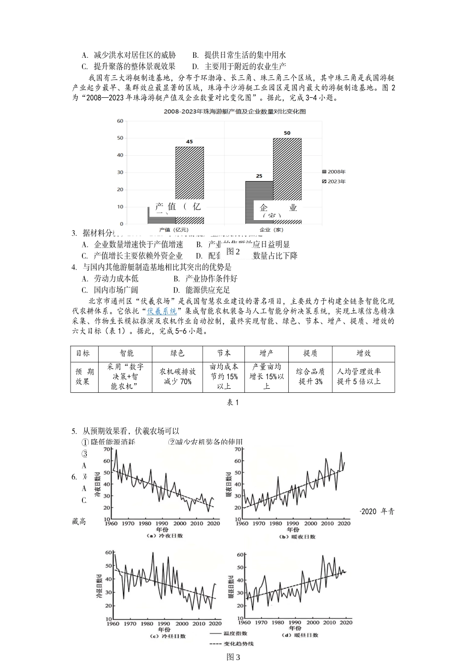 遂宁市高中2026届高三一诊考试地理.doc_第2页