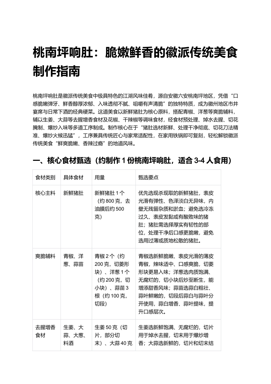 桃南坪响肚：脆嫩鲜香的徽派传统美食制作指南.docx_第1页