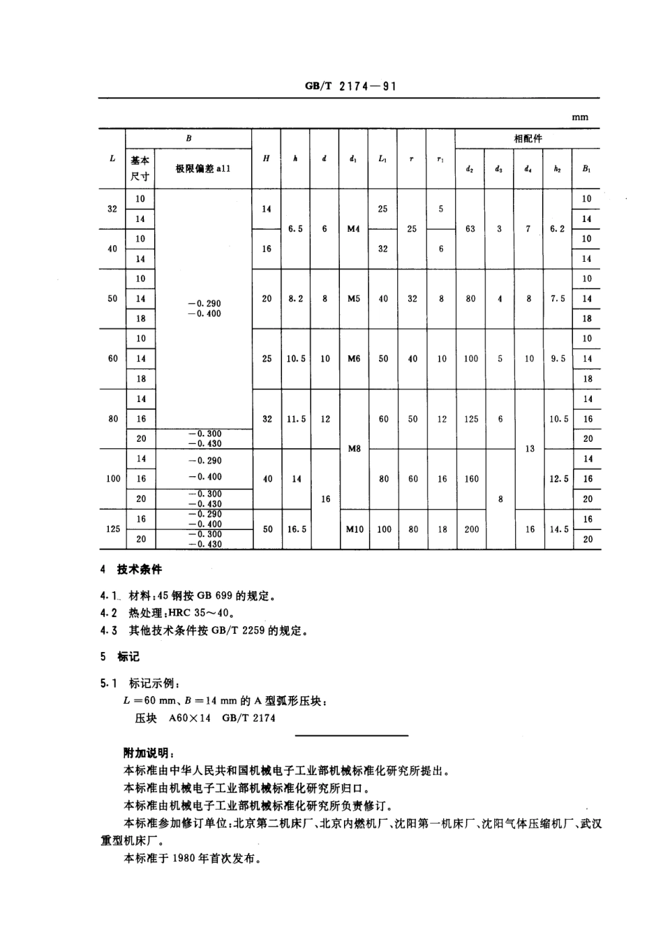 GB／T 2174-1991 机床夹具零件及部件 弧形压块.pdf_第3页
