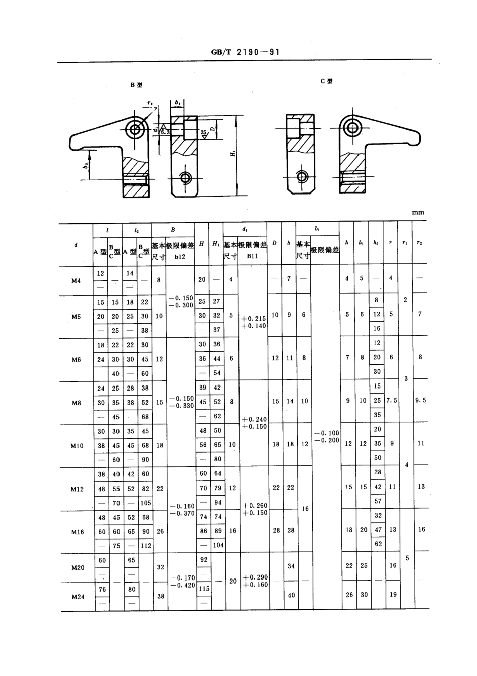 GB／T 2190-1991 机床夹具零件及部件 双向压板.pdf_第2页