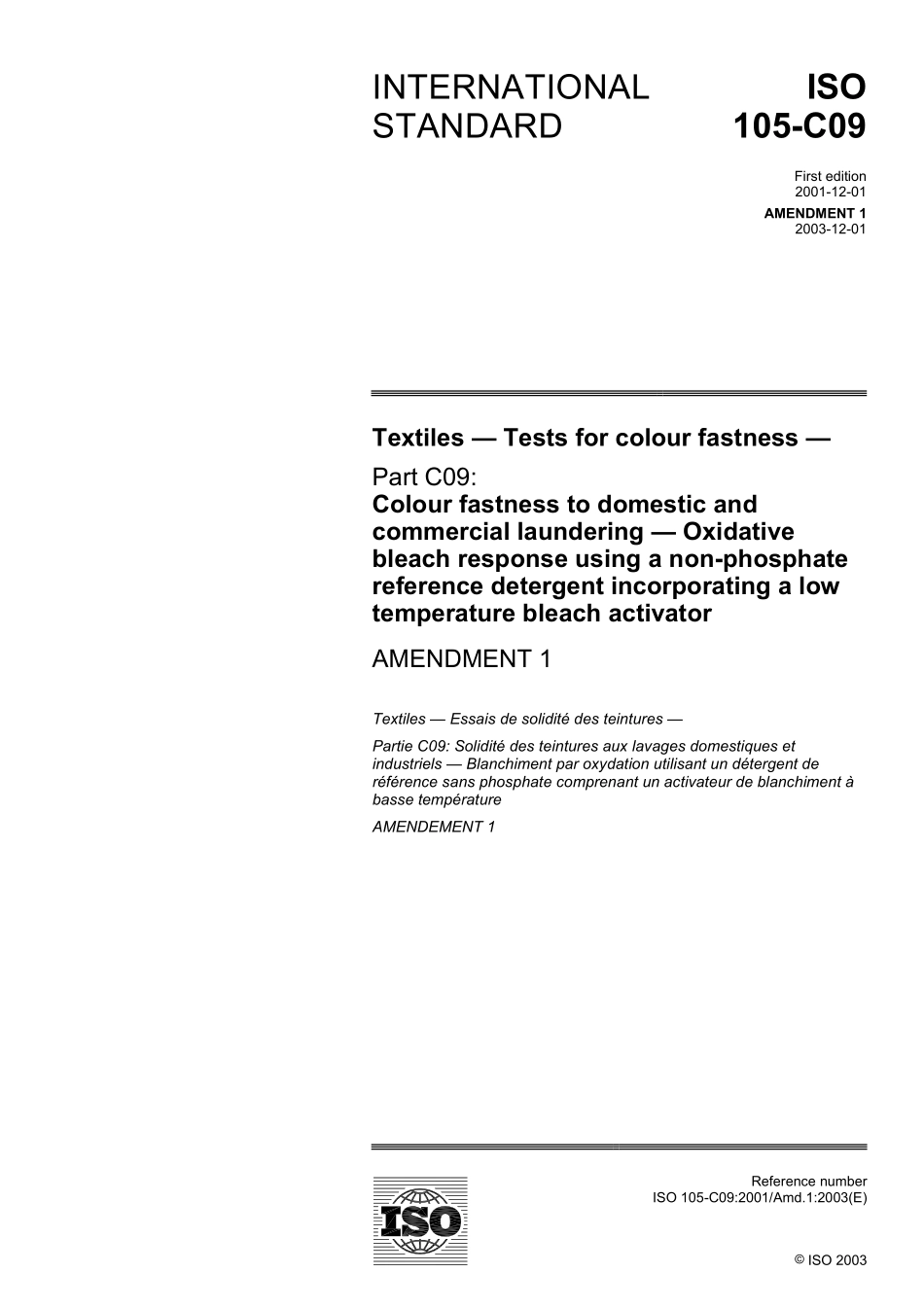 ISO 00105-C09-2001 amd1-2003.pdf_第1页