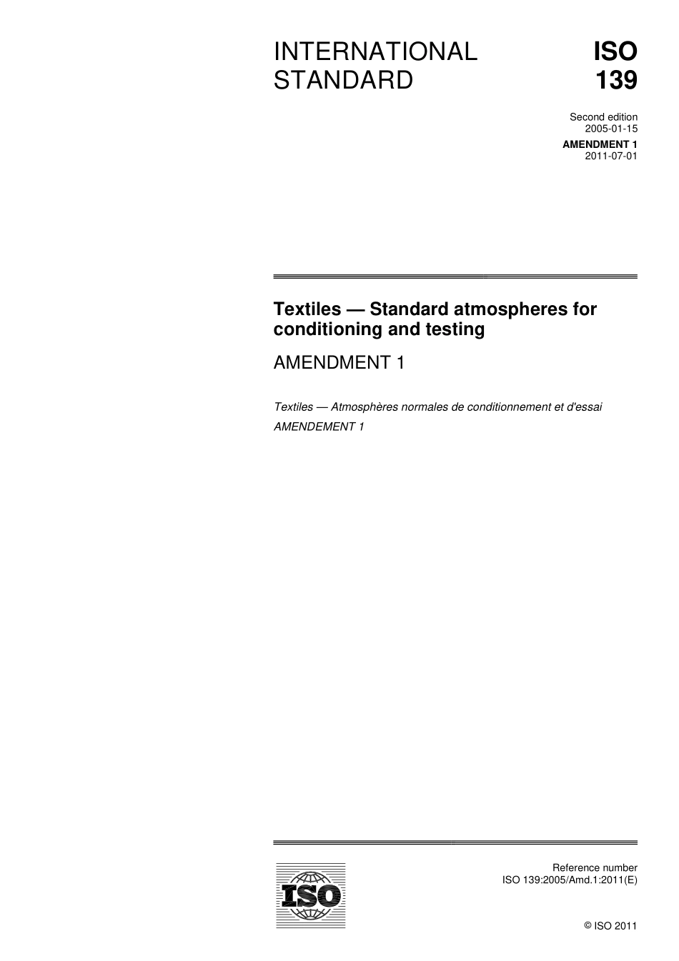 ISO 00139-2005 amd1-2011.pdf_第1页