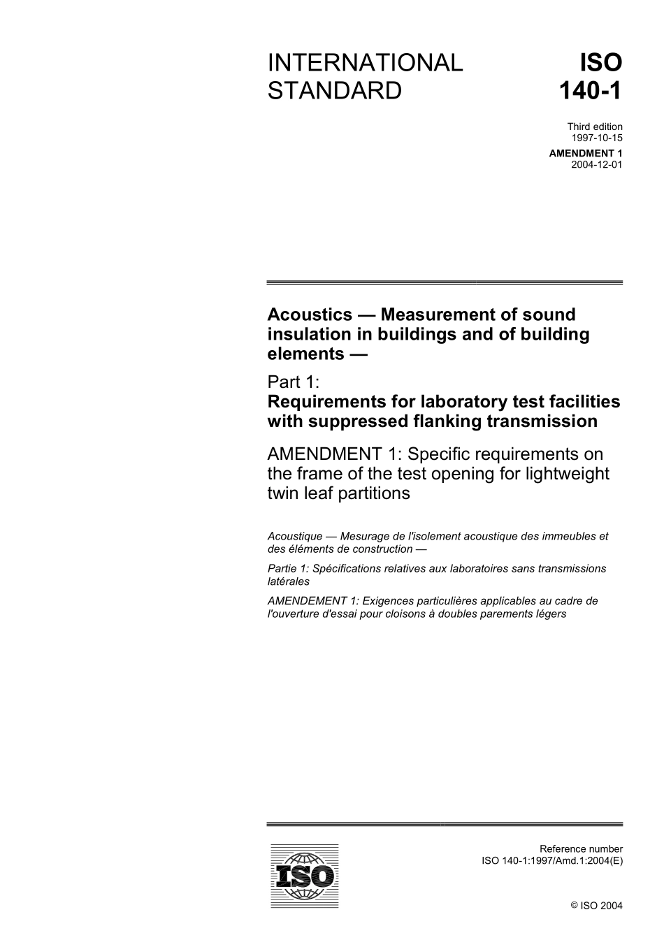 ISO 00140-1-1997 amd1-2004.pdf_第1页