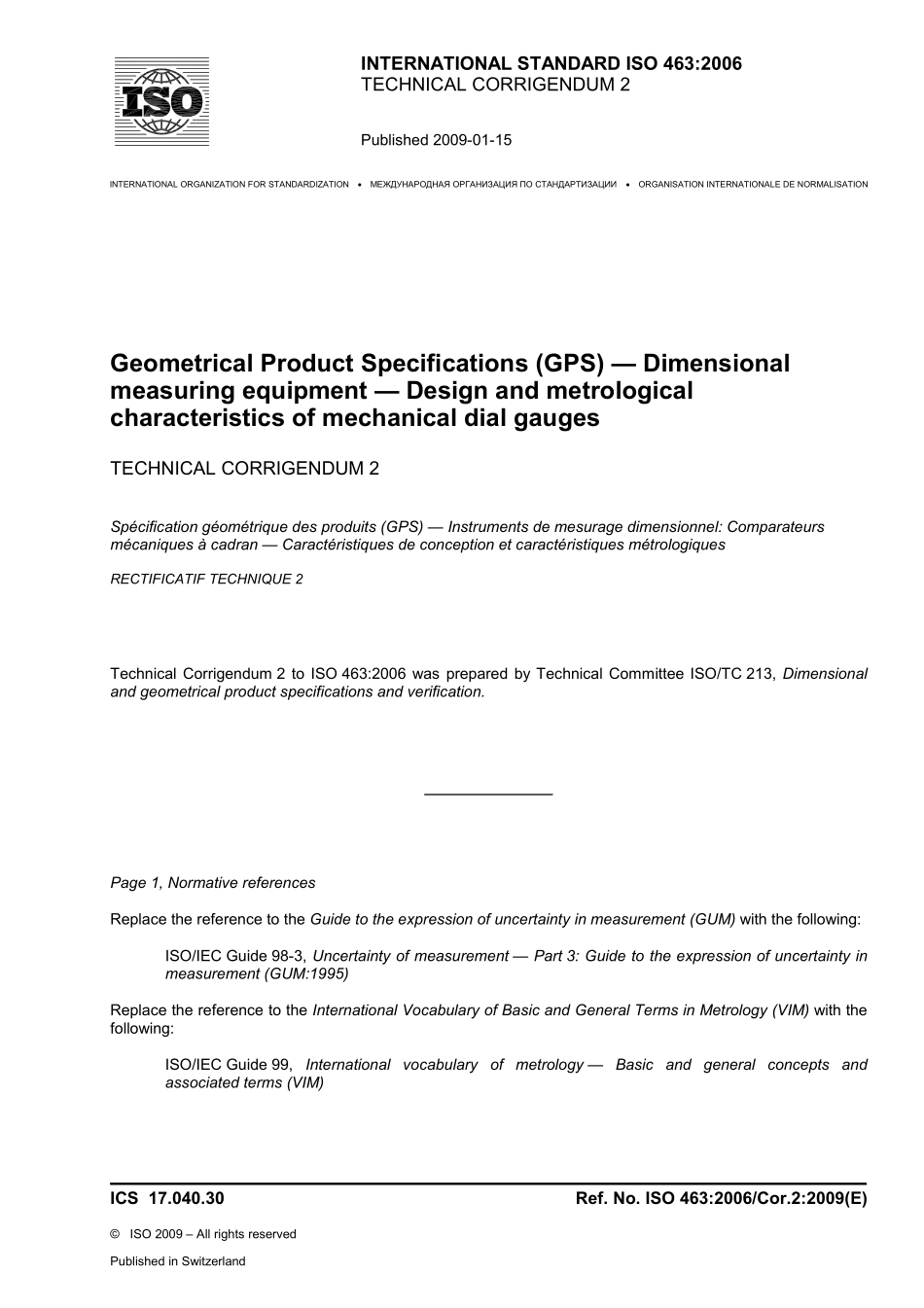 ISO 00463-2006 cor2-2009.pdf_第1页