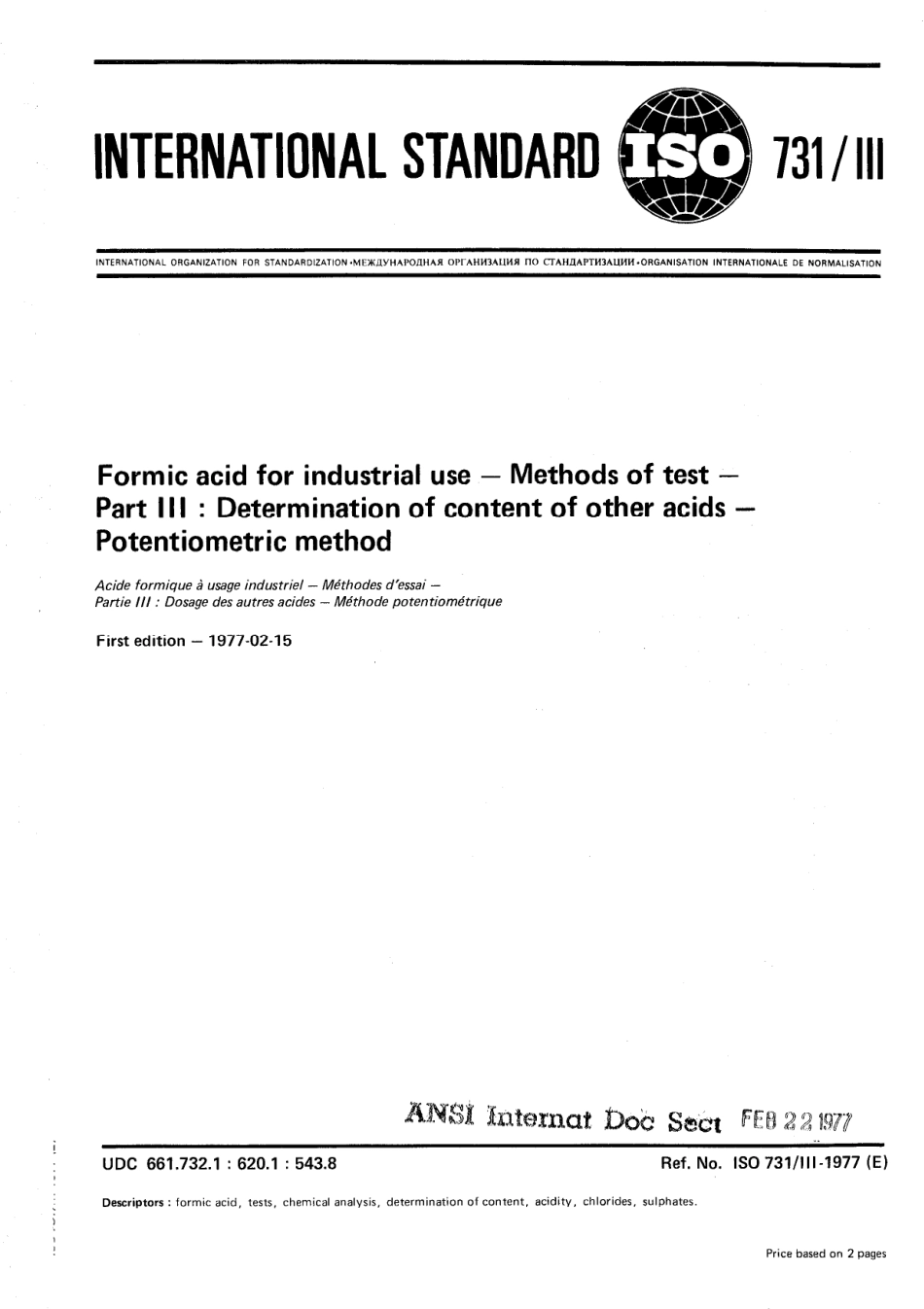 ISO 00731-3-1977 scan.pdf_第1页