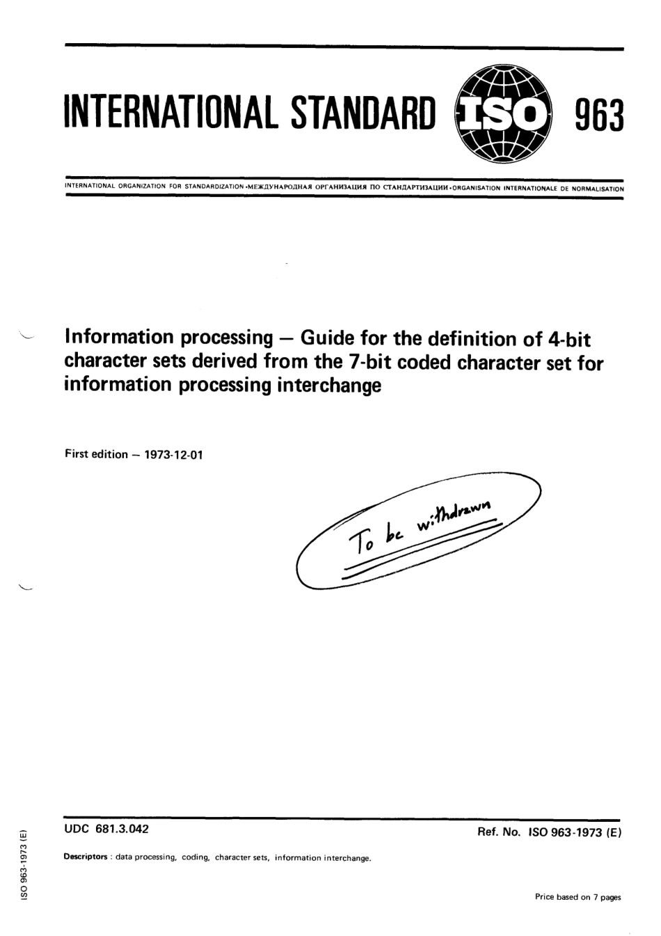 ISO 00963-1973 scan.pdf_第1页