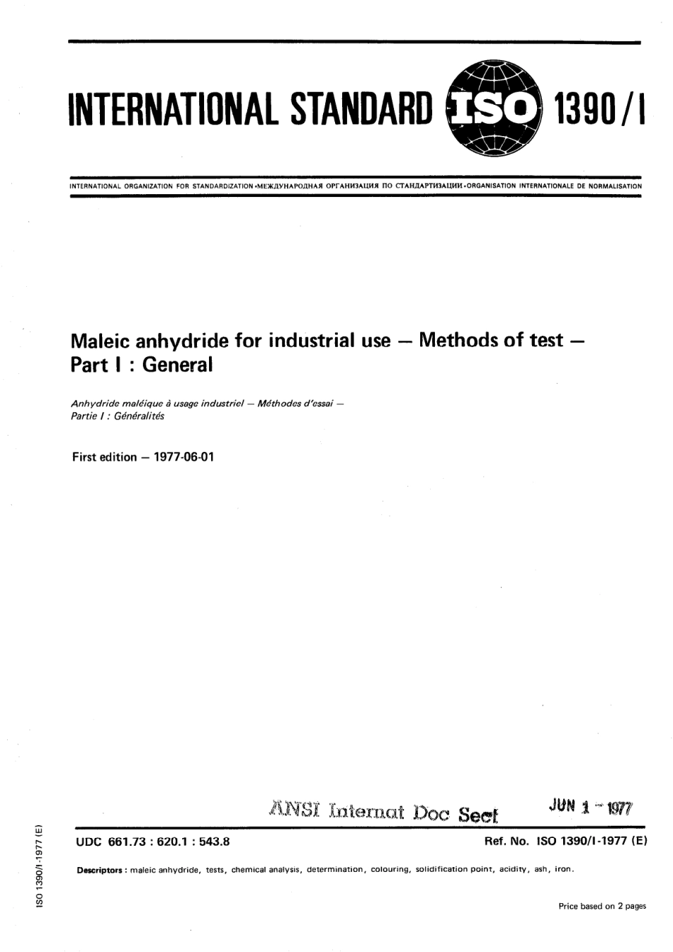 ISO 01390-1-1977 scan.pdf_第1页