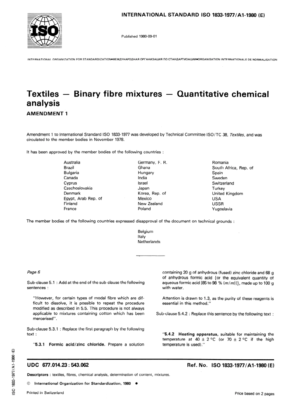 ISO 01833-1977 amd1-1980 scan.pdf_第1页
