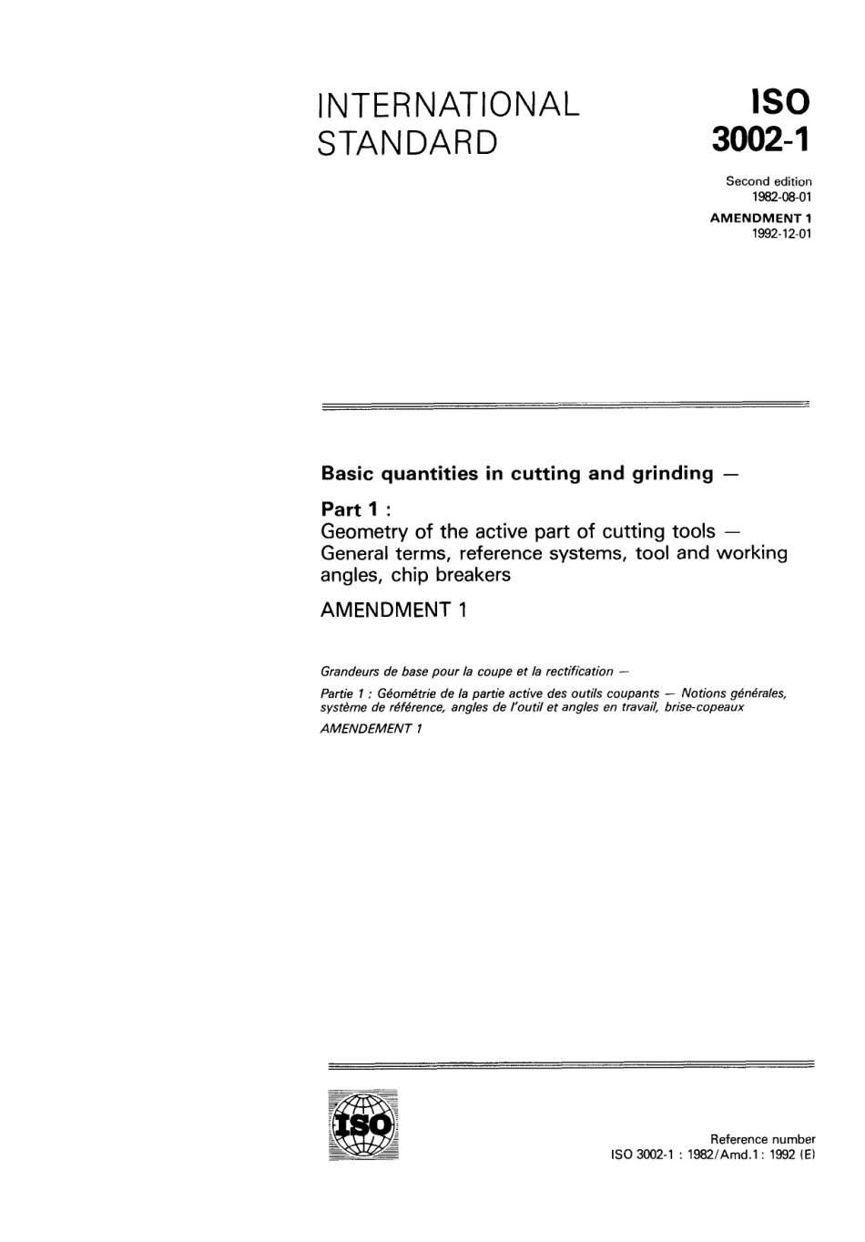 ISO 03002-1-1982 amd1-1992 scan.pdf_第1页