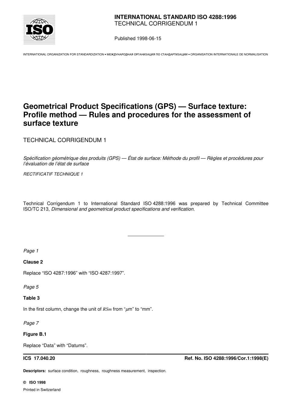 ISO 04288-1996 cor1-1998.pdf_第1页