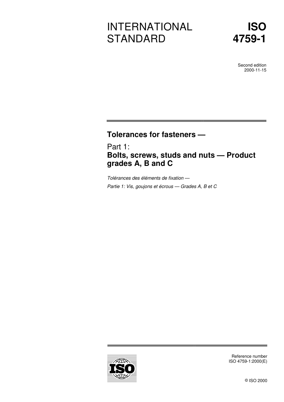 ISO 04759-1-2000.pdf_第1页