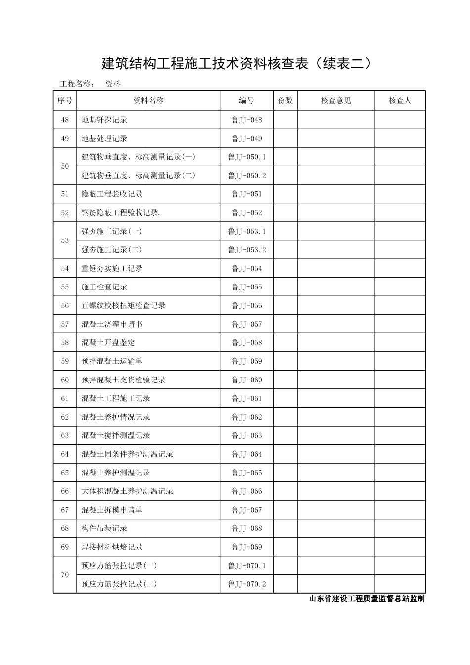 DB37T 5072-2016 山东建筑工程建筑结构施工技术资料-JJ-全套资料表格.pdf_第3页