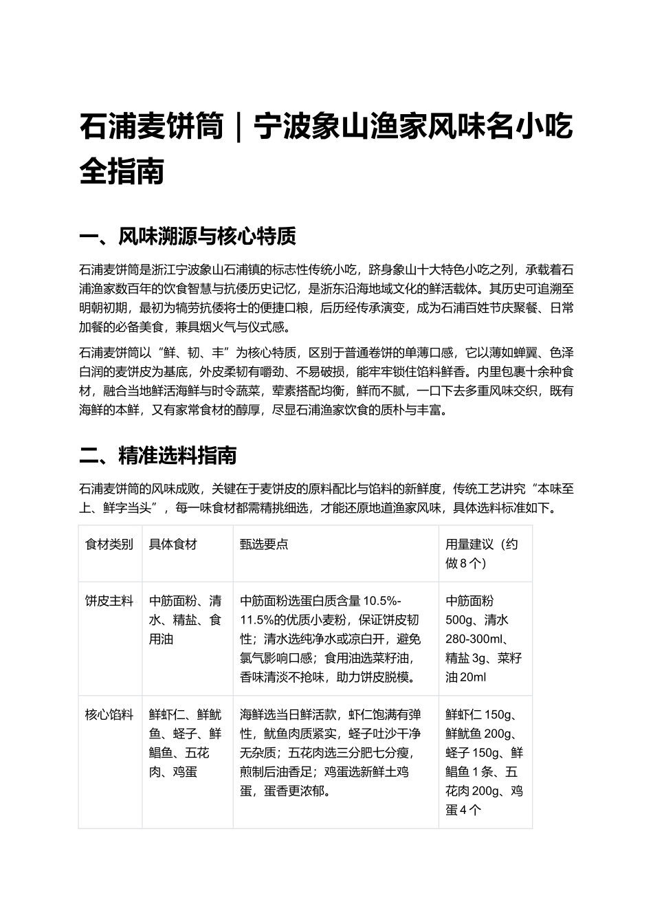 石浦麦饼筒｜宁波象山渔家风味名小吃全指南.docx_第1页