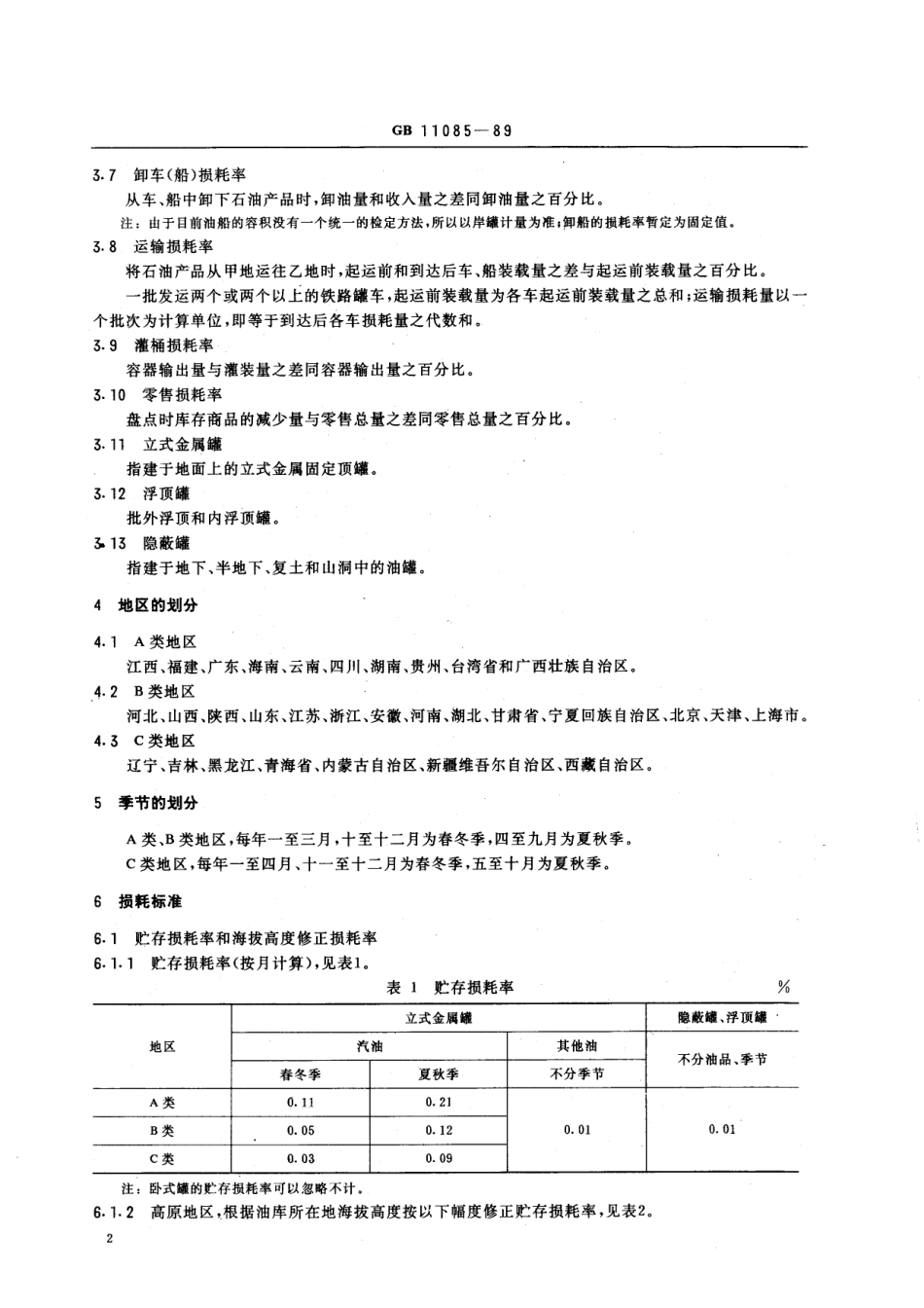 GB／T 11085-1989 散装液态石油产品损耗.pdf_第3页