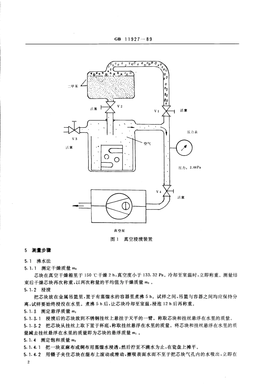 GB／T 11927-1989 二氧化铀芯块密度和开口孔隙度的测定 液体浸渍法.pdf_第3页