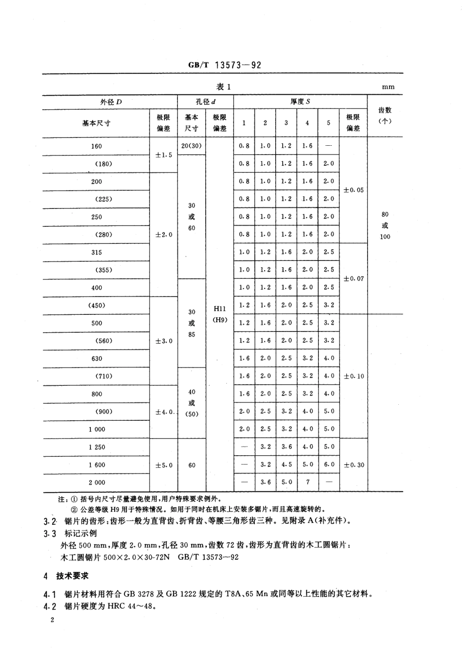 GB/T 13573-1992 木工圆锯片.pdf_第3页