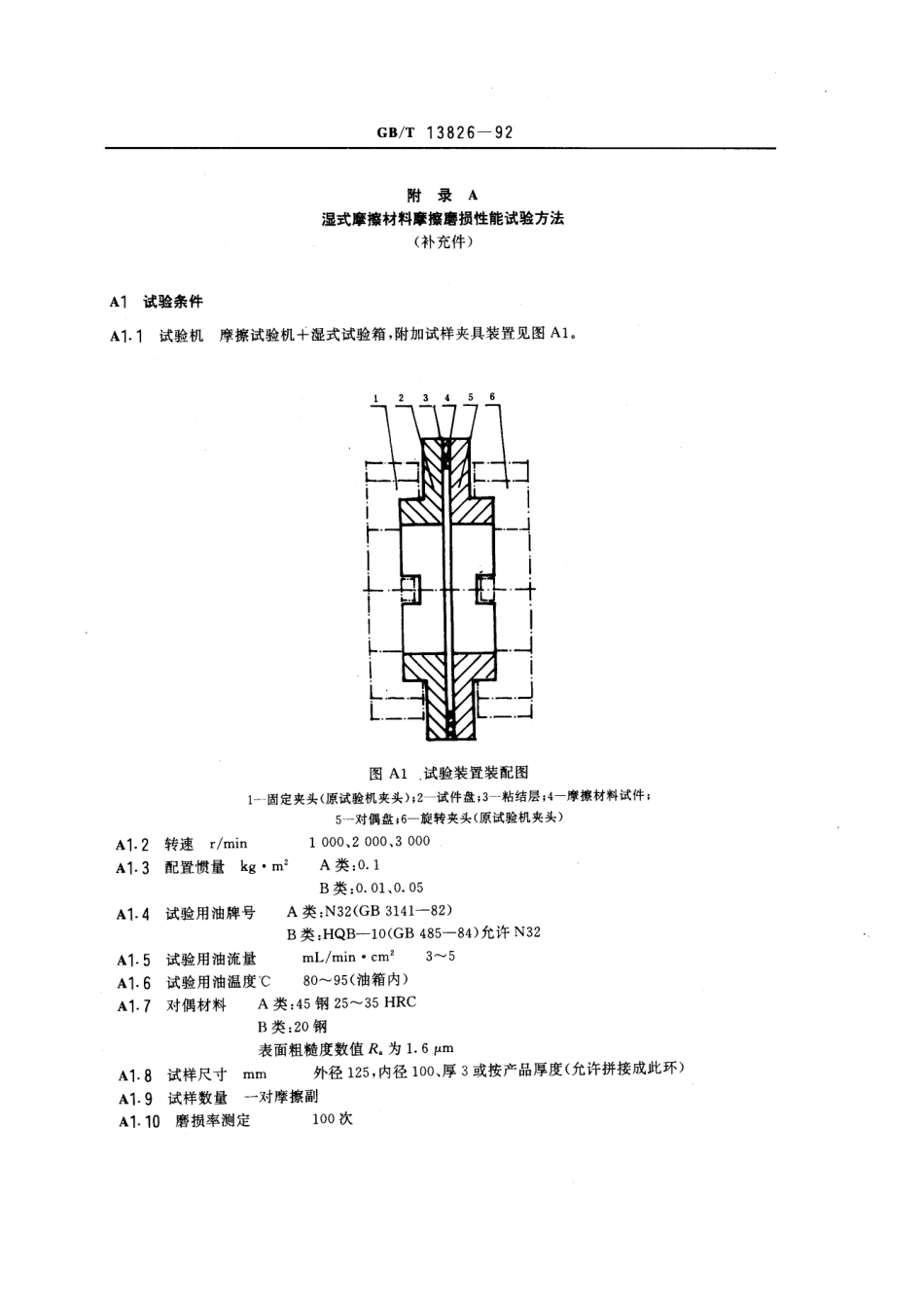GB/T 13826-1992 湿式(非金属类)摩擦材料.pdf_第3页