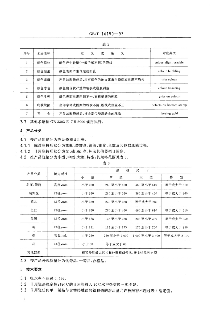 GB／T 14150-1993 粤彩瓷器.pdf_第3页