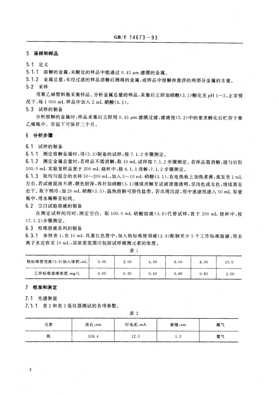GB/T 14673-1993 水质 钒的测定 石墨炉原子吸收分光光度法.pdf_第3页