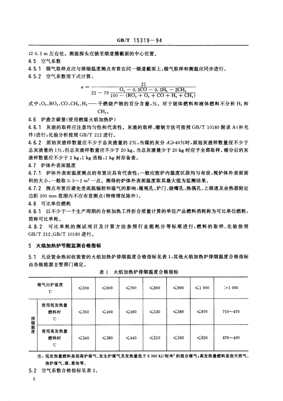 GB/T 15319-1994 火焰加热炉节能监测方法.pdf_第3页