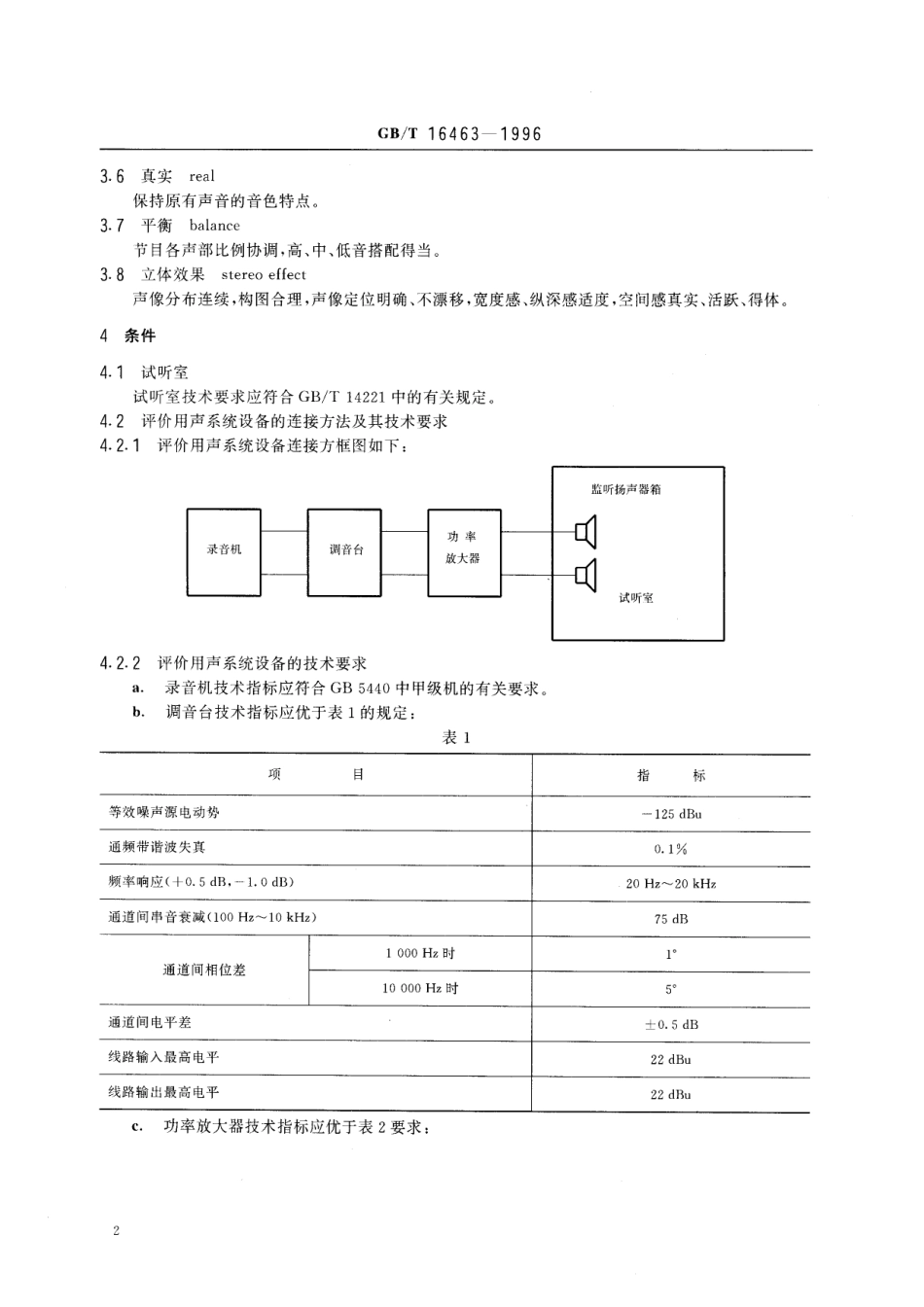 GB/T 16463-1996 广播节目声音质量主观评价方法和技术指标要求.pdf_第3页