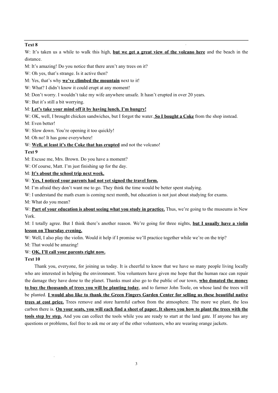 成都石室中学2025-2026学年度上期高2027届期末考试英语答案.pdf_第3页