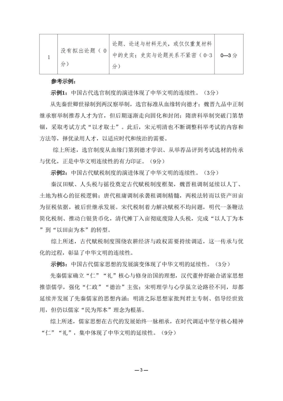 赤峰市高三年级120模拟考试历史答案.pdf_第3页