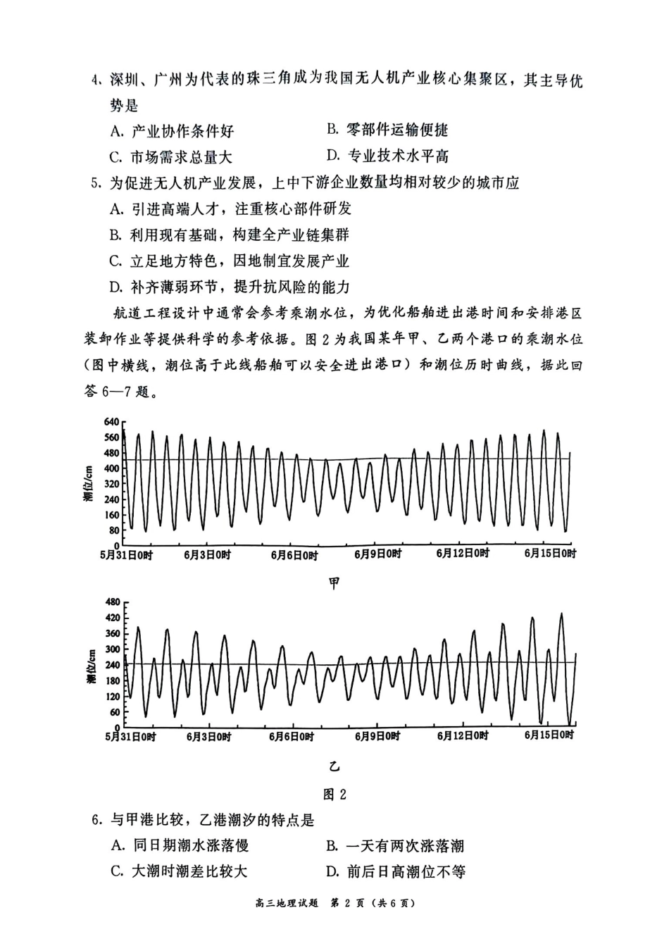 地理福建漳州市2025—2026学年（上）期末高中高三年级教学质量检测(漳州二检)（2.6-2.8）.pdf_第2页
