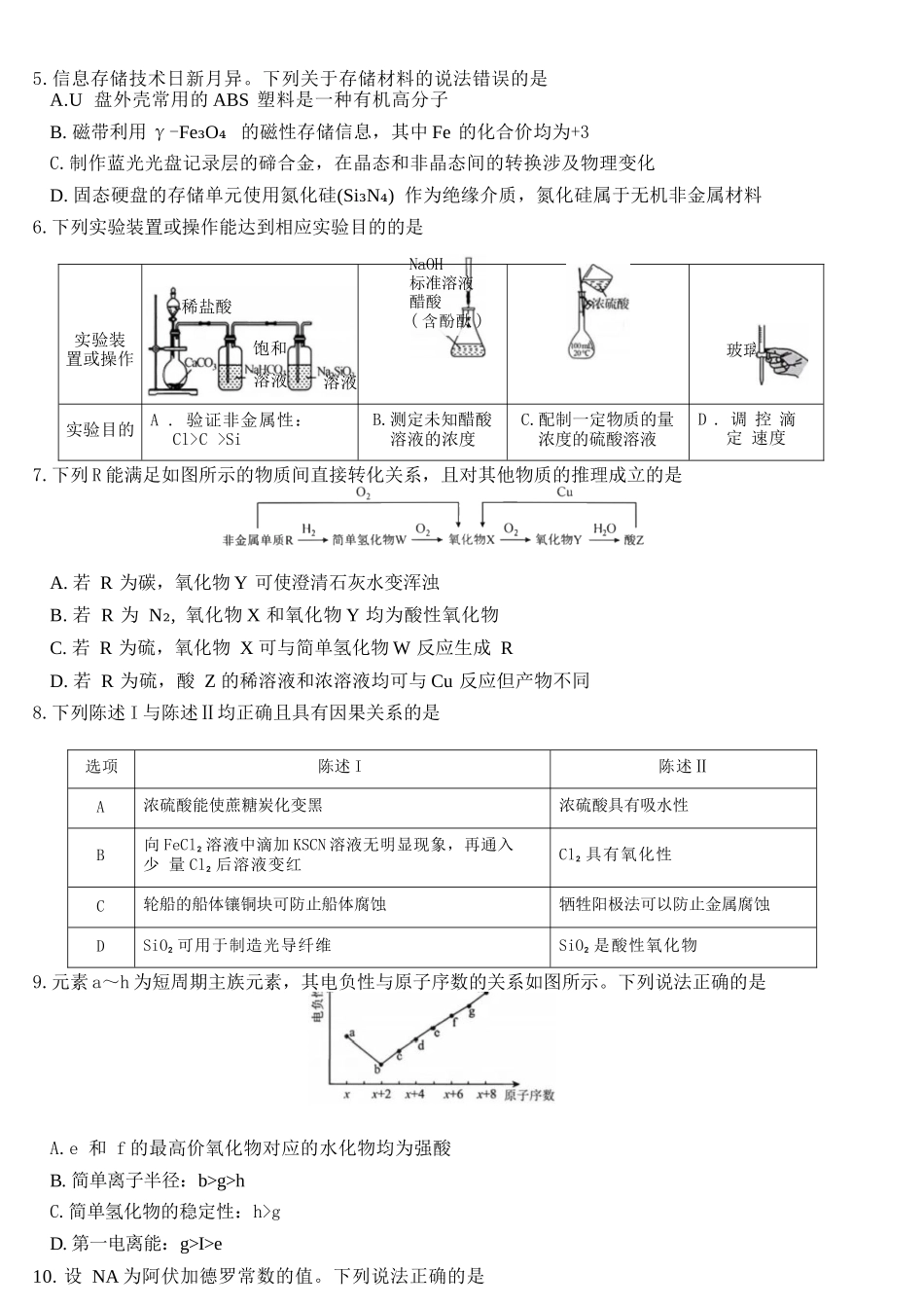 化学广东衡水大联考2026届高三年级1月适应性测试(1.27-1.28).docx_第3页