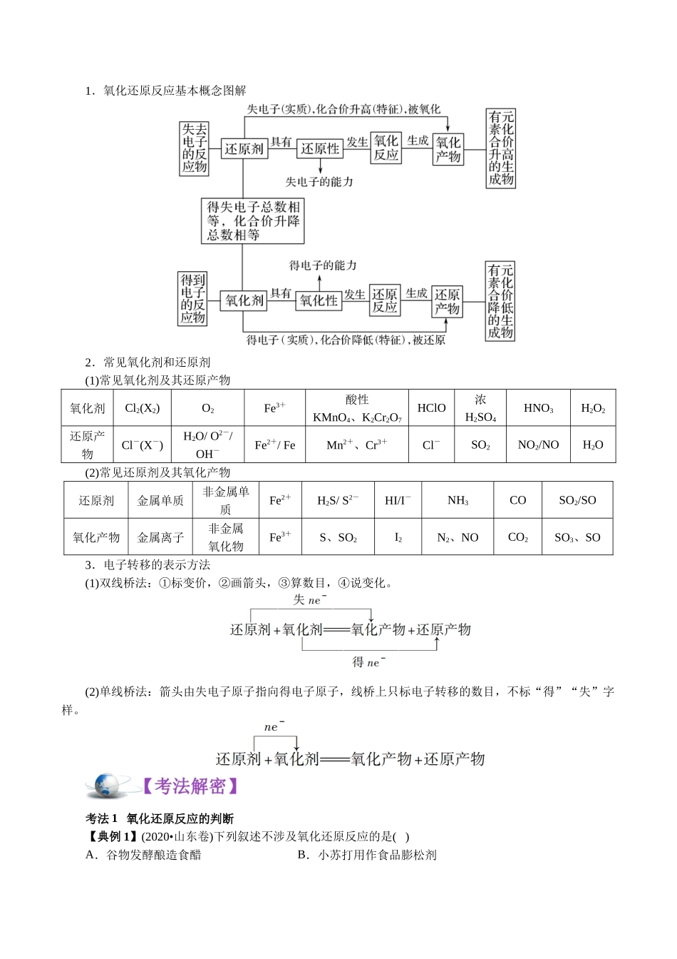 解密03氧化还原反应(讲义)-【高频考点解密】高考化学二轮复习讲义+分层训练.docx_第2页
