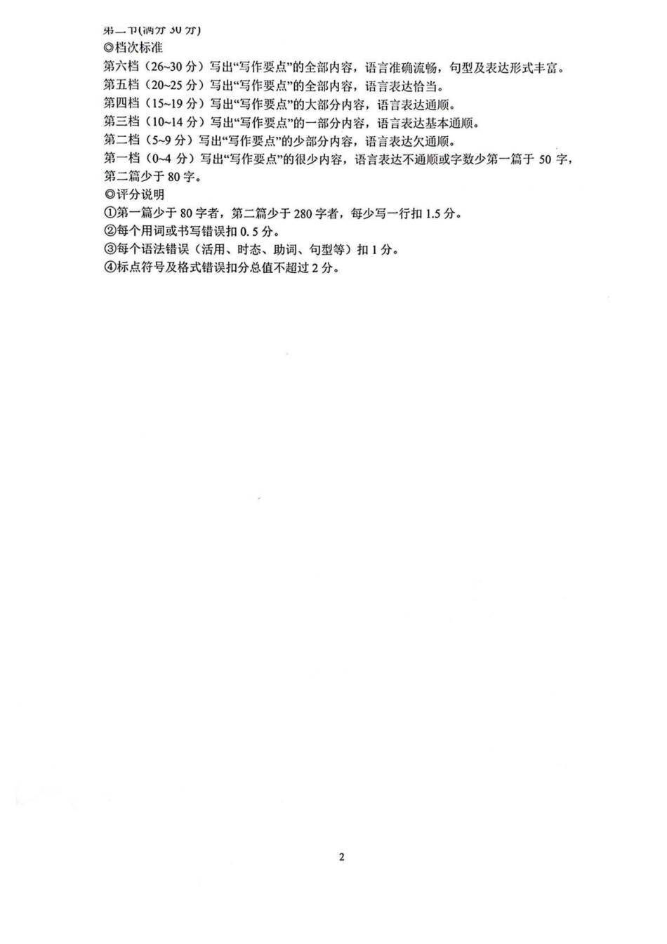 南通市2026届高三学业质量监测日语答案.pdf_第2页