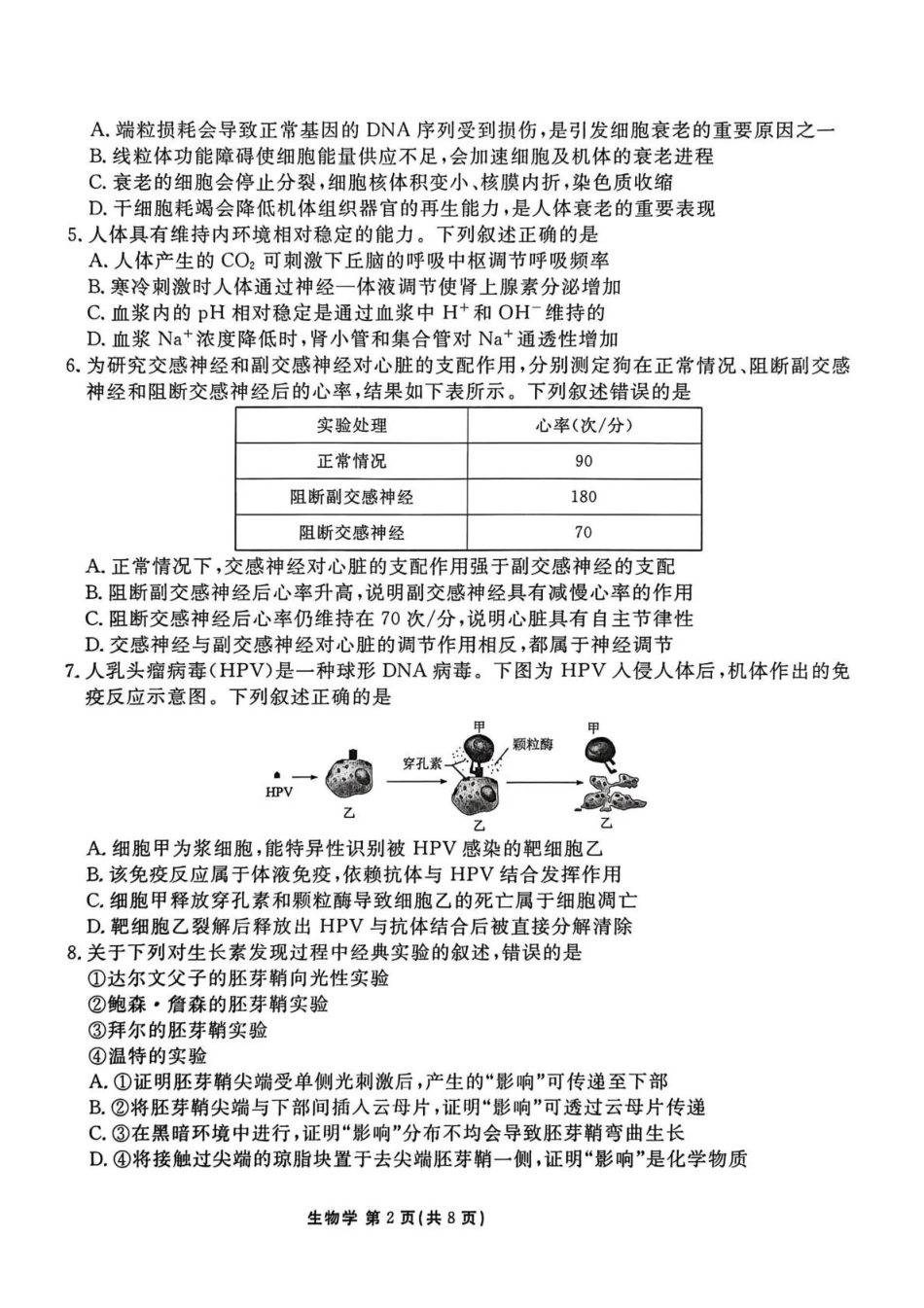 陕西衡水金卷2026届高三上学期2月联考生物.pdf_第2页