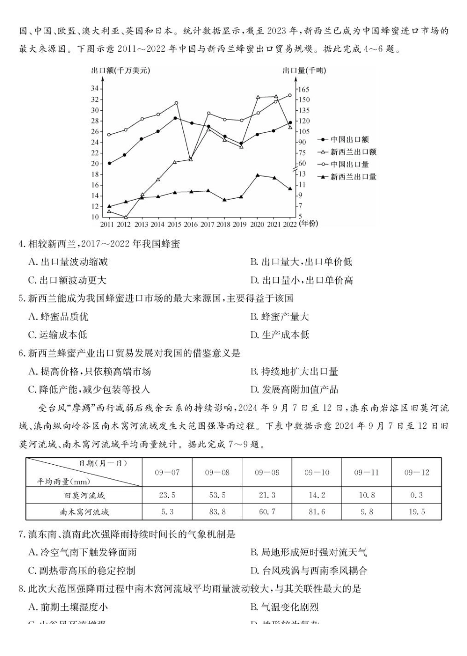 十堰市2026年高三年级元月调研考试地理+答案.pdf_第2页
