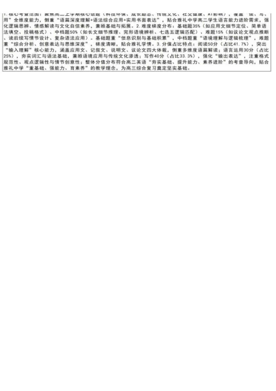 英语分析-湖南长沙市雅礼中学2025下学期高二年级期末考试(1.26-1.28).pdf_第2页