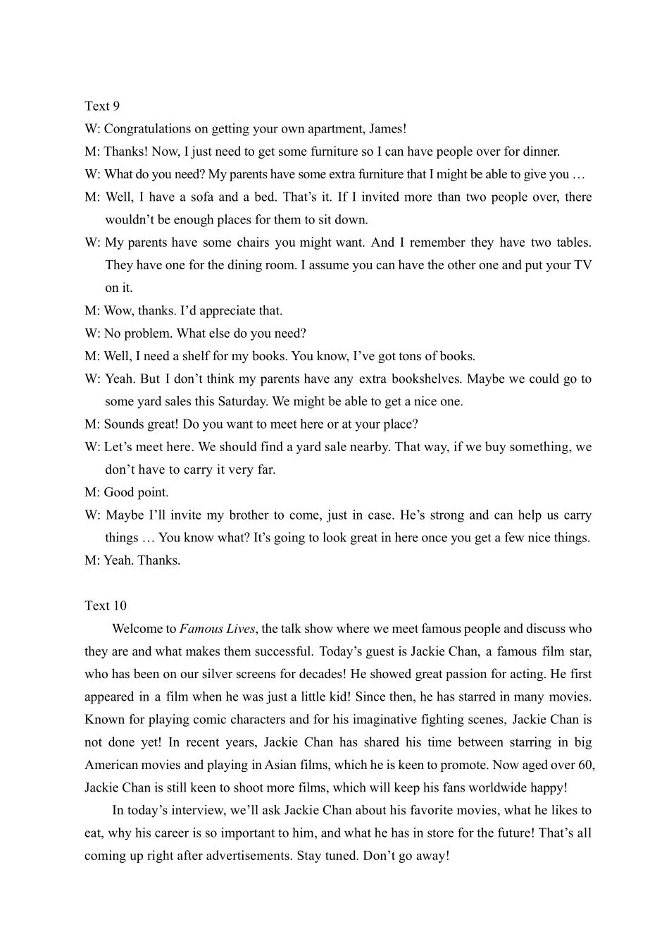 长沙市2026年高三年级模拟考试英语听力原文.pdf_第3页