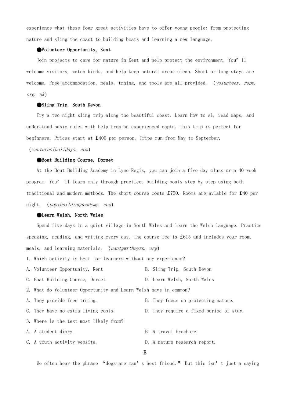 浙江宁波市2025-2026学年第一学期期末高一英语试题(含解析).docx_第3页