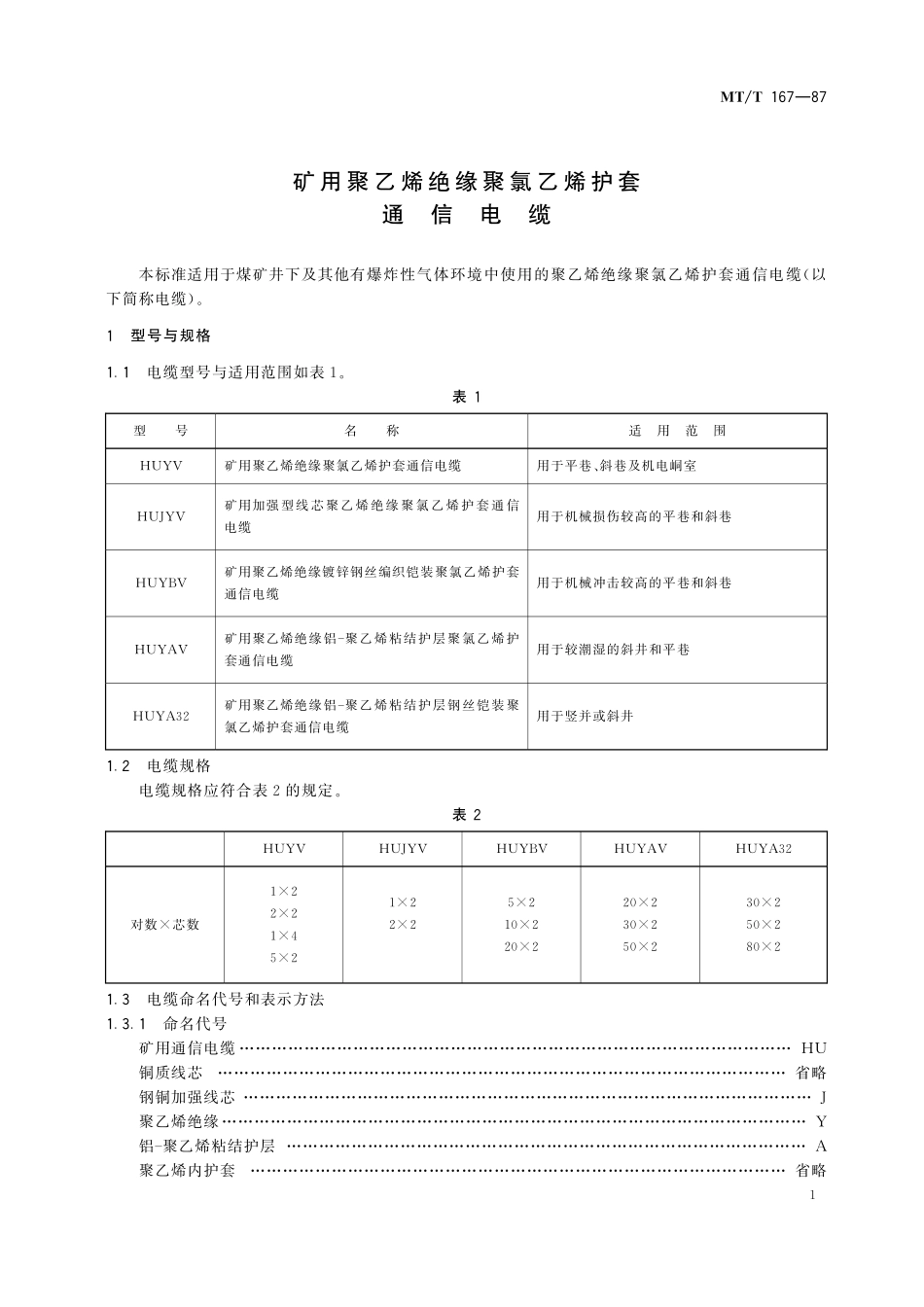MTT 167—87 矿用聚乙烯绝缘聚氯乙烯护套通信电缆.pdf_第3页
