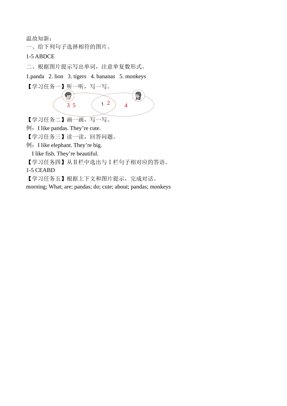 译林版英语三年级下册Unit 7 第3课时 Wrap-up time（学习任务单）.docx_第3页