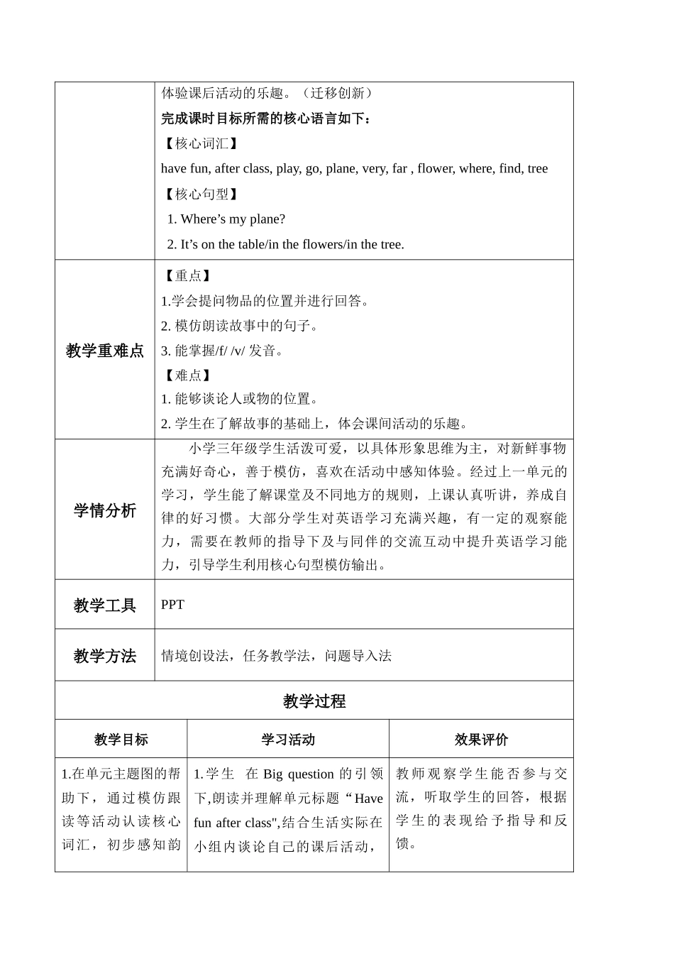 译林版英语三年级下册Unit4 第1课时 Cartoon time(教学设计).docx_第2页